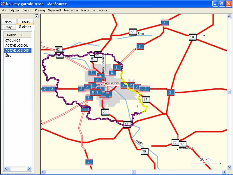 trasa active log 5