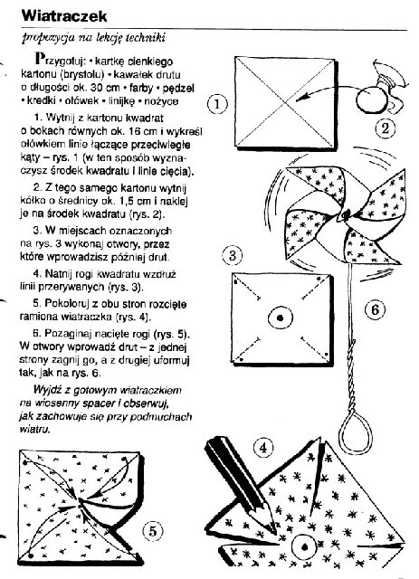 instrukcja wykonania wiatraczka